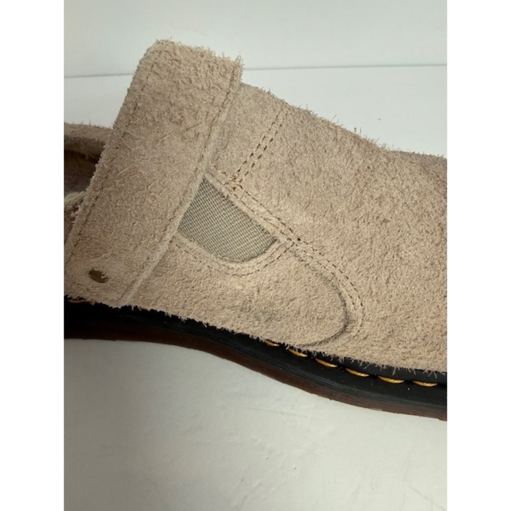 Dr. Martens  Light Tan Suede Slip-On Mule with Buckle - Picture 8 of 11